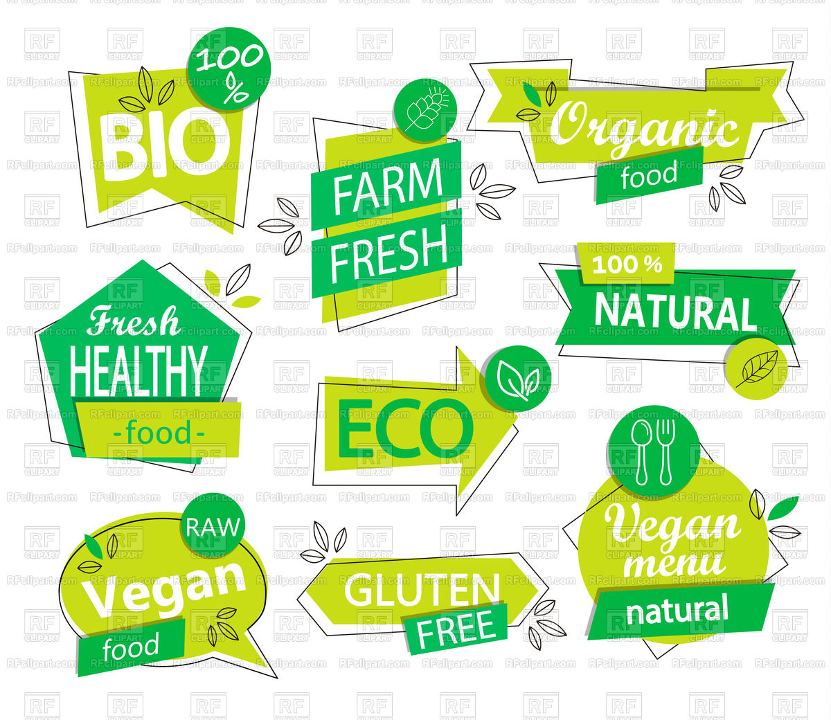 Bio, Eco, Organic And Natural Stickers Vector Image Of Icons 1200x1040 Bio, Eco, Organic And Natural Stickers Vector Image Of Icons