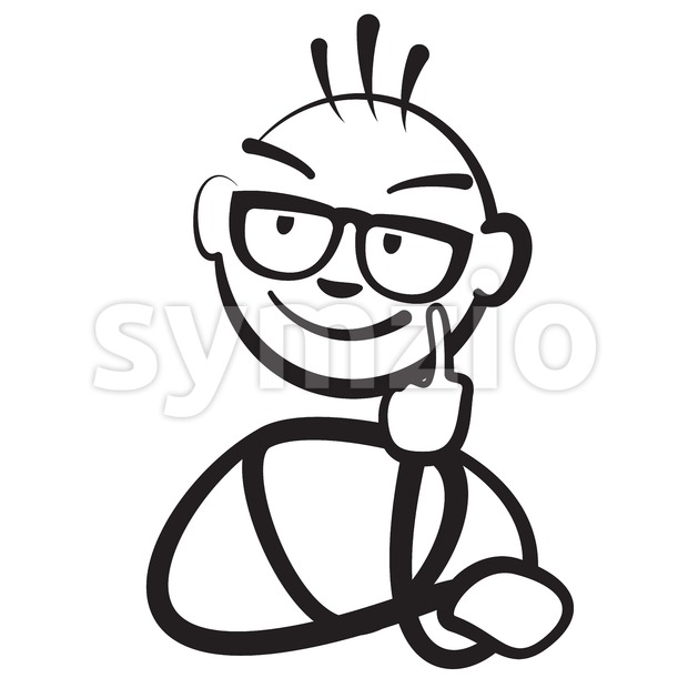 620x620 Stick Figure Person Superimposed Vector Illustration