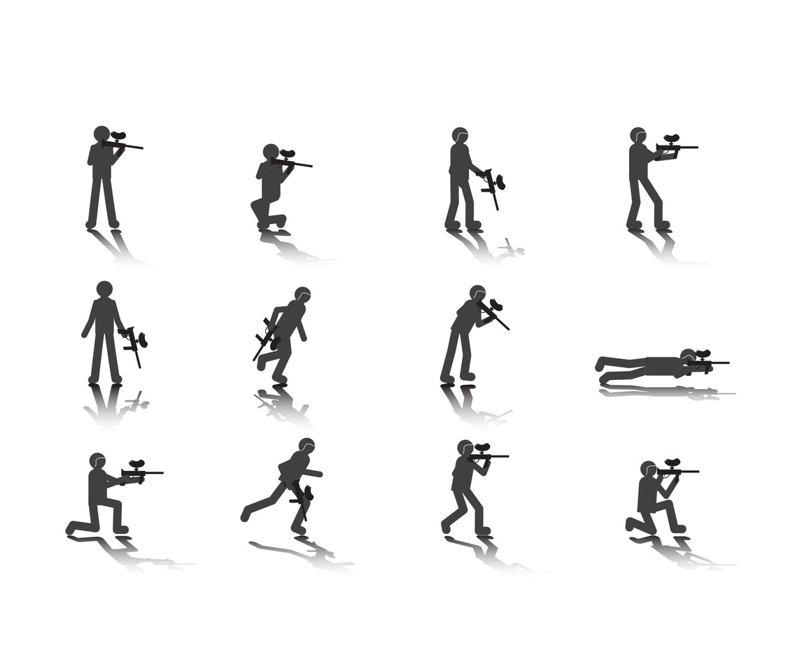 1136x936 Vector Silhouette Stickman Paintball Vector Art Graphics