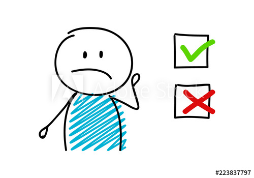 500x350 Concept Of Checkbox With Cartoon Stickman Vector