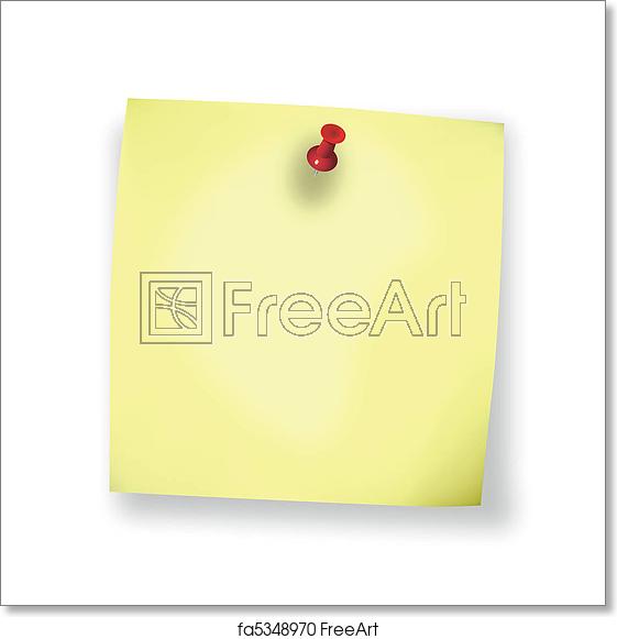 561x581 Free Art Print Of Sticky Blank Note Vector Sticky Blank Yellow