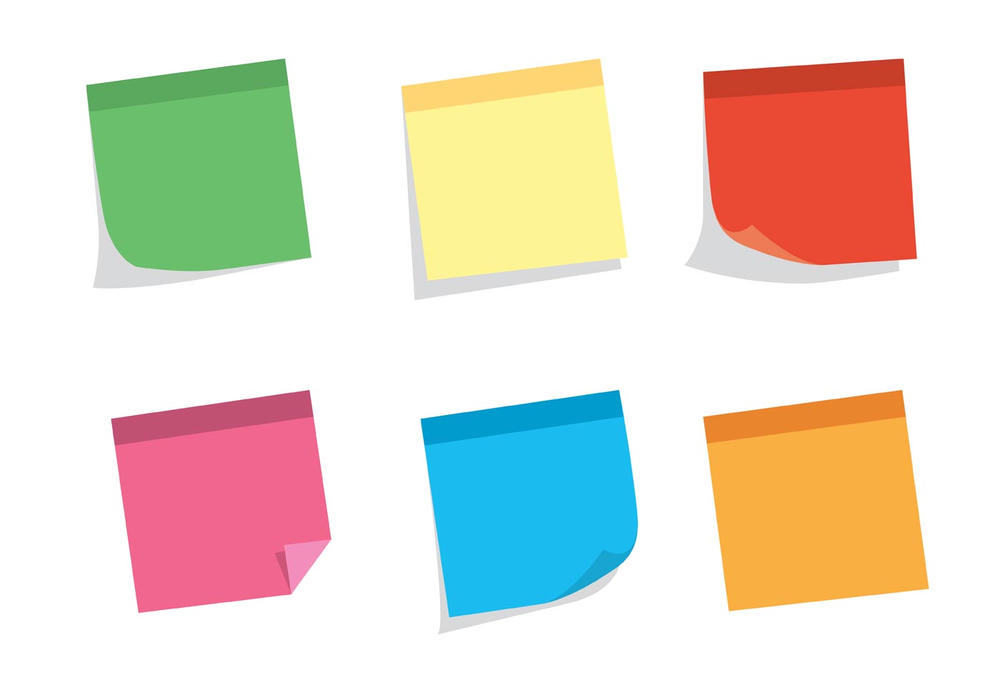 1400x980 Sticky Notes Free Vector Art