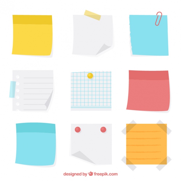 626x626 Variety Of Sticky Notes Vector Free Download