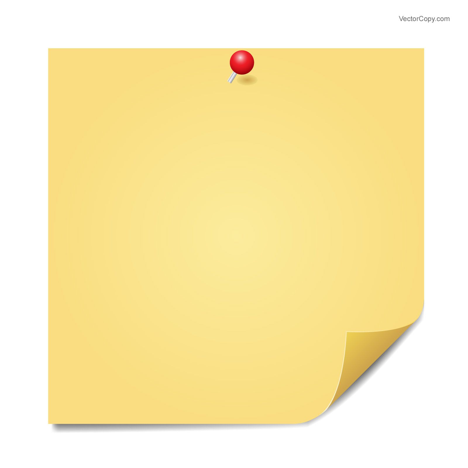 1600x1600 Yellow Sticky Note, Free Vector Vector Objects Vector Free