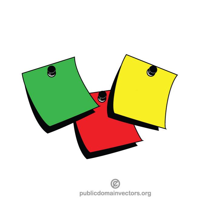 660x660 Colored Sticky Notes Vector Image