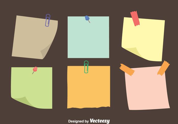 700x490 Colorful Sticky Notes Paper Vectors