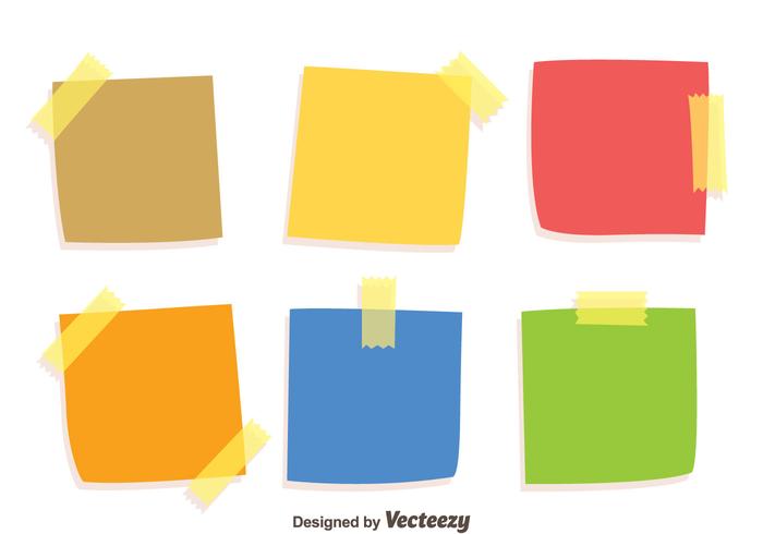 700x490 Colorful Stiky Notes Vectors