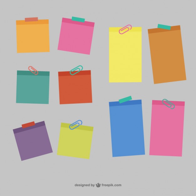 626x626 Colorful Sticky Notes Vector Free Download