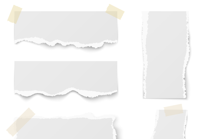 Torn Note Paper With Adhesive Tape Vector Set 800x533 Torn Note Paper With Adhesive Tape Vector Set