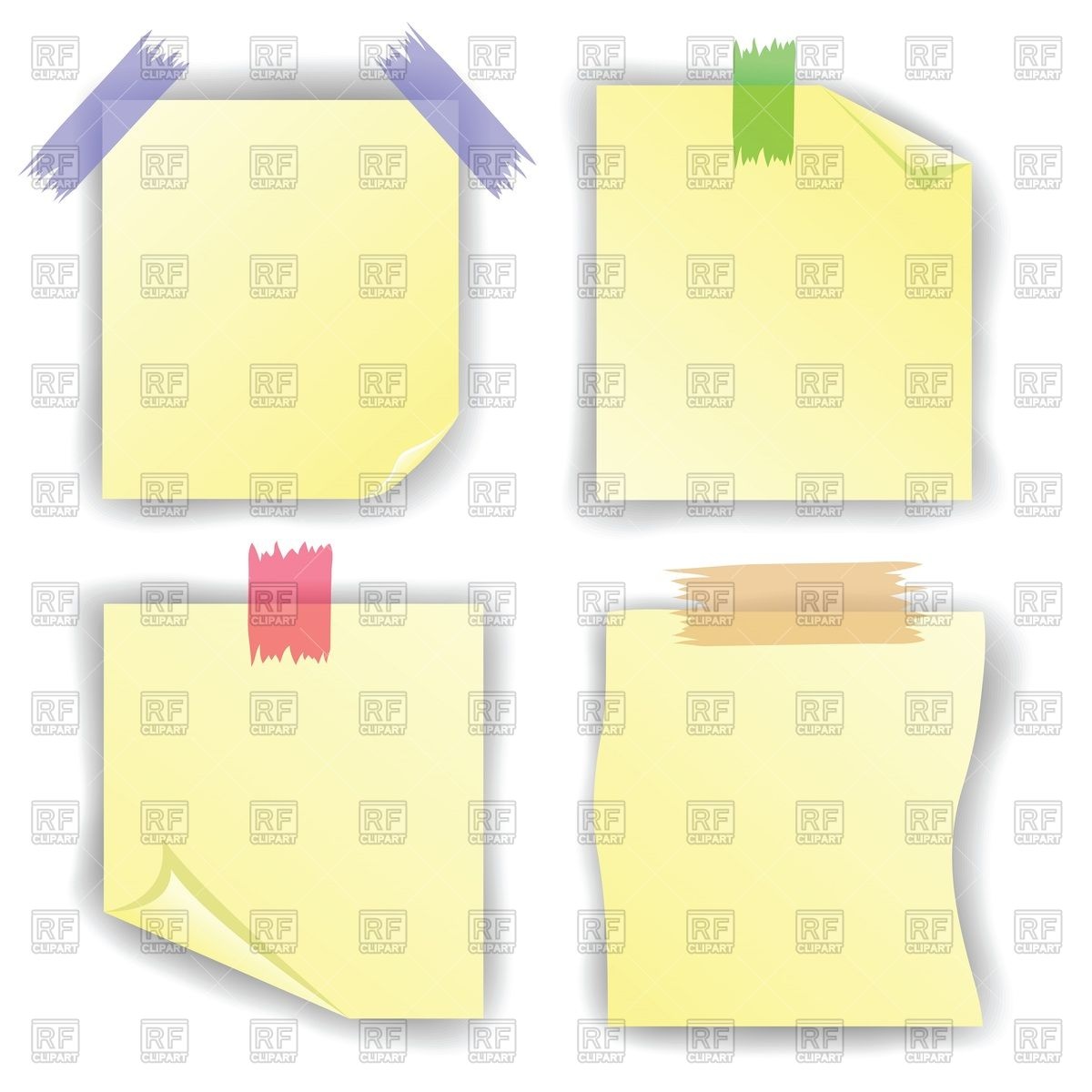 Yellow Notice Papers On Sticky Tape Vector Image Of Borders 1200x1200 Yellow Notice Papers On Sticky Tape Vector Image Of Borders