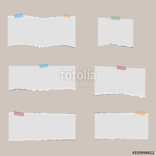 Blank Ripped Note Paper With Sticky Tape Vector Stock Image 500x500 Blank Ripped Note Paper With Sticky Tape Vector Stock Image
