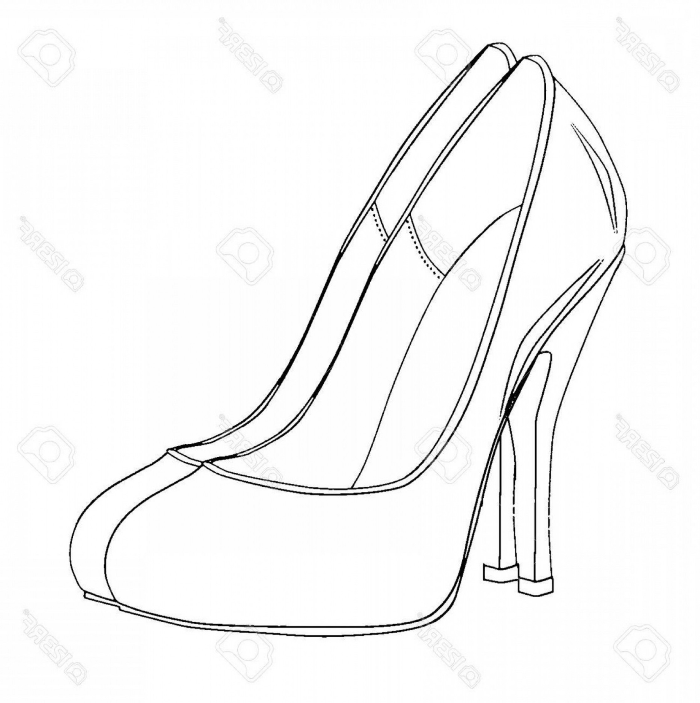 Photostock Vector A Sketch Of A Pair Of Stiletto Heel Shoes 2236x2246 Photostock Vector A Sketch Of A Pair Of Stiletto Heel Shoes