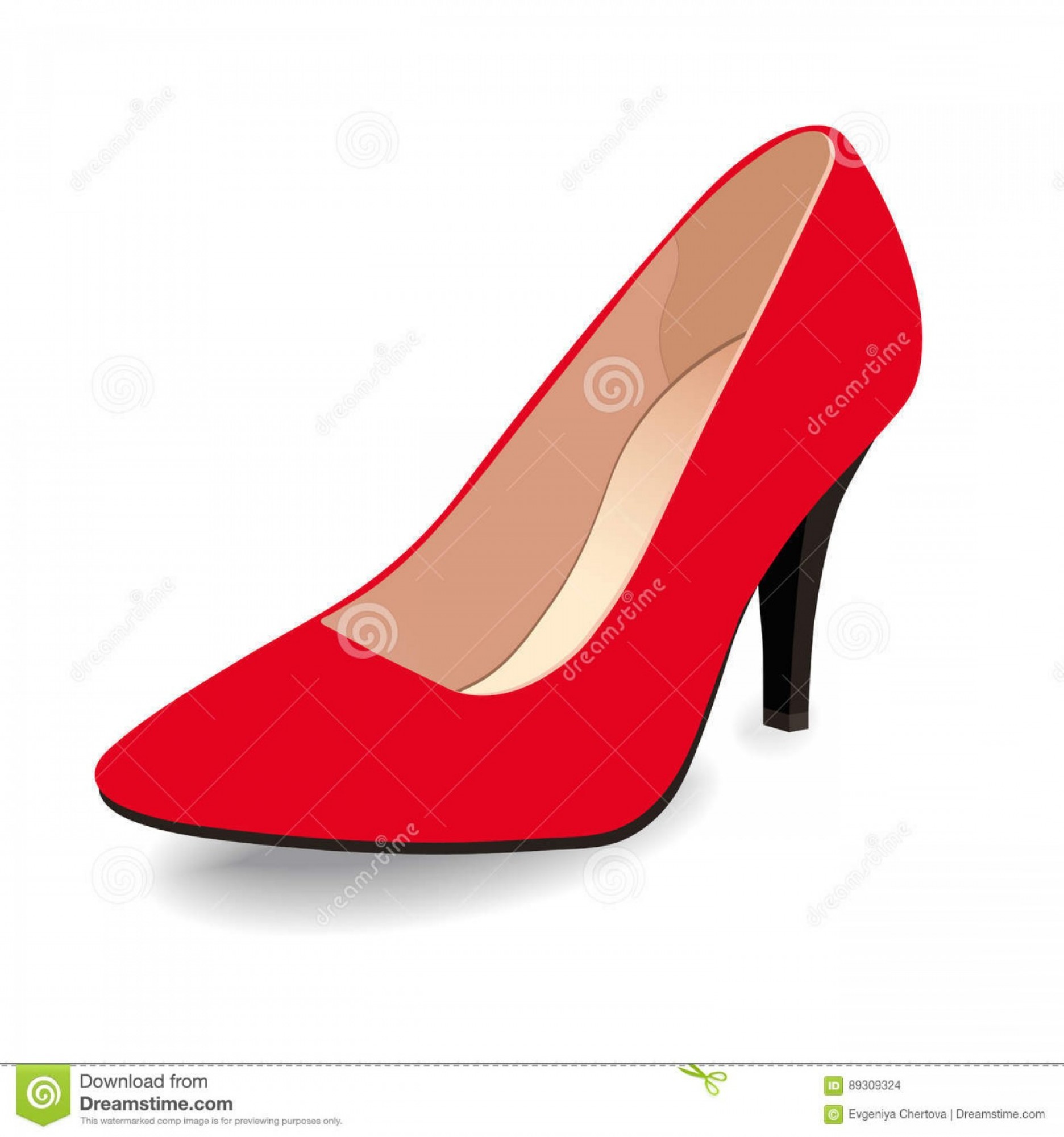 Stock Illustration Vector Shoes Women S Red Classic Boat Shoe High 1872x2001 Stock Illustration Vector Shoes Women S Red Classic Boat Shoe High