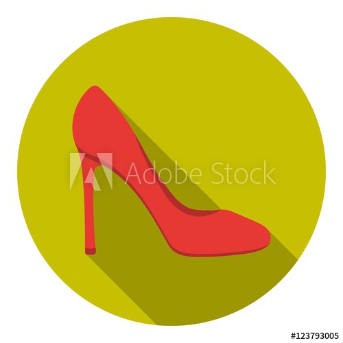 500x500 Stiletto Icon In Flat Style Isolated On White Background Shoes