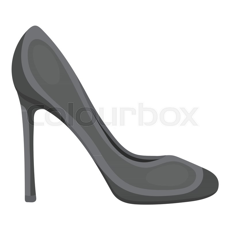 800x800 Stiletto Icon In Monochrome Style Stock Vector Colourbox