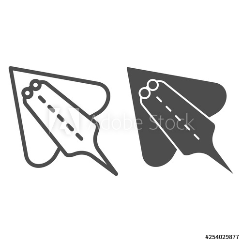 500x500 Ramp Fish Line And Glyph Icon Electric Stingray Vector