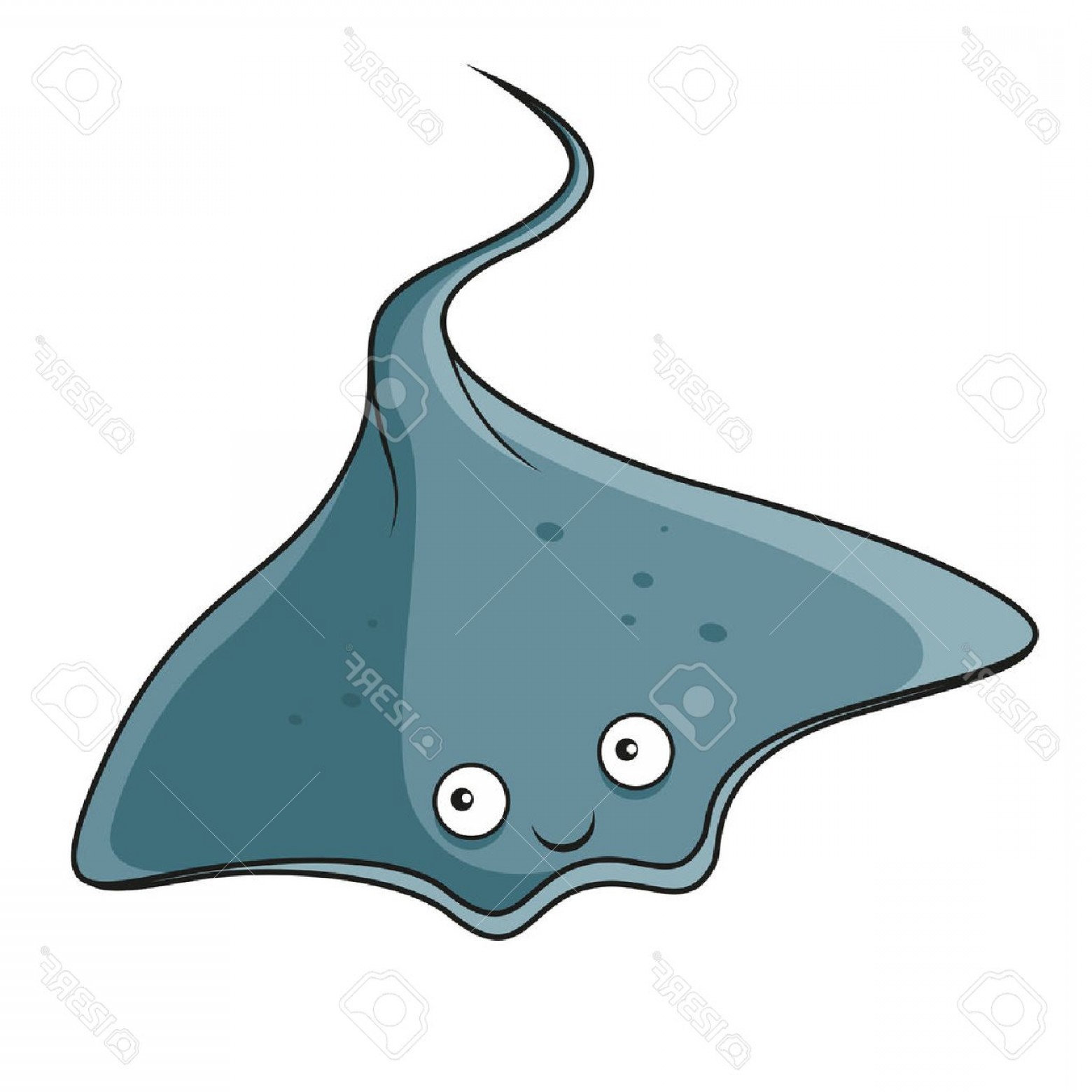 1560x1560 Cartoon Stingray Fish Vector Savoyuptown