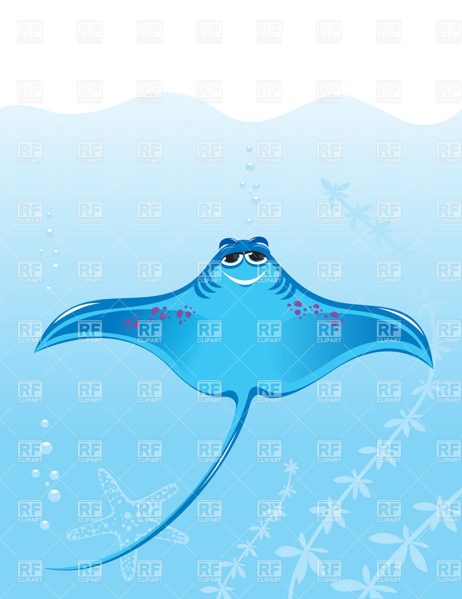 927x1200 Cartoon Marine Stingray Vector Image Of Plants And Animals Dvarg