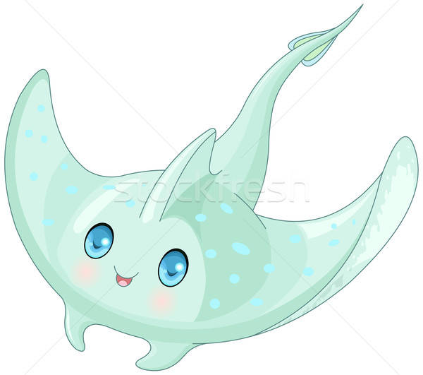 600x531 Cute Stingray Vector Illustration Anna Velichkovsky