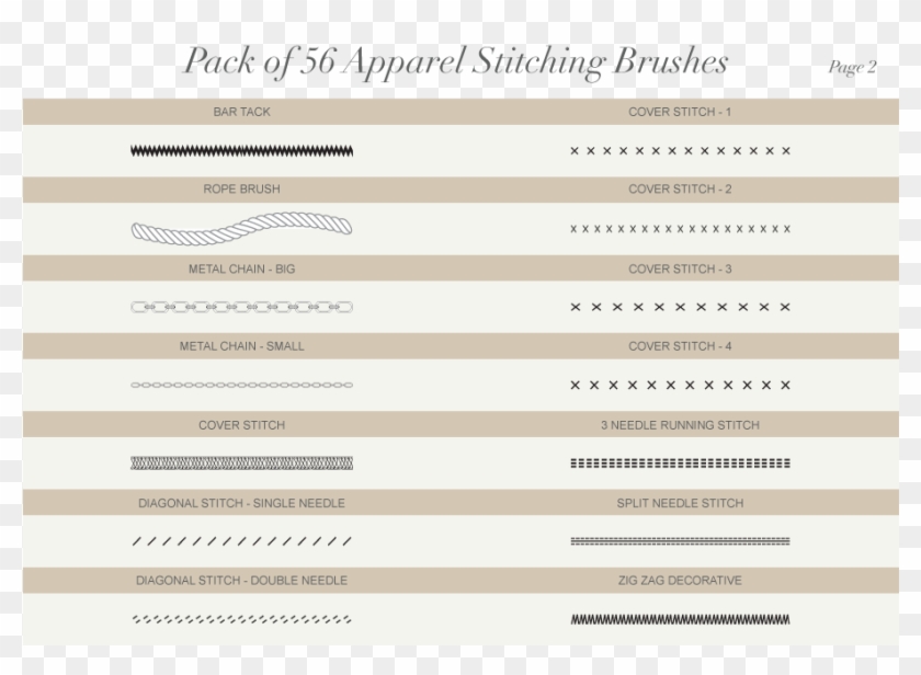 840x616 Pack Of Apparel Stitching Vector Brushes