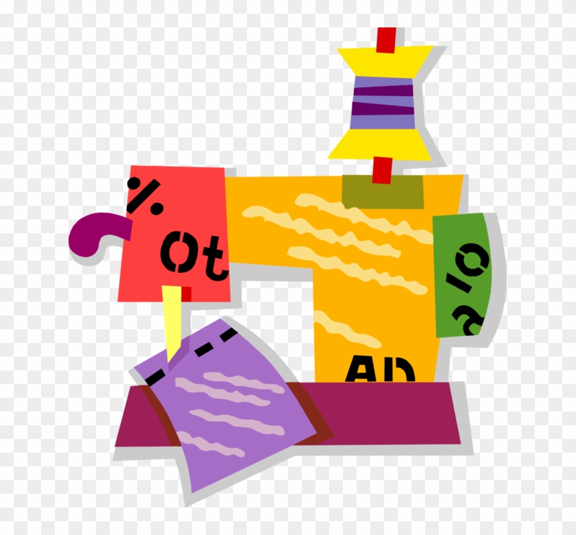 840x780 Vector Illustration Of Home Sewing Machine For Stitching