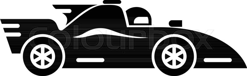 800x248 Racing Car Icon Simple Illustration Stock Vector Colourbox