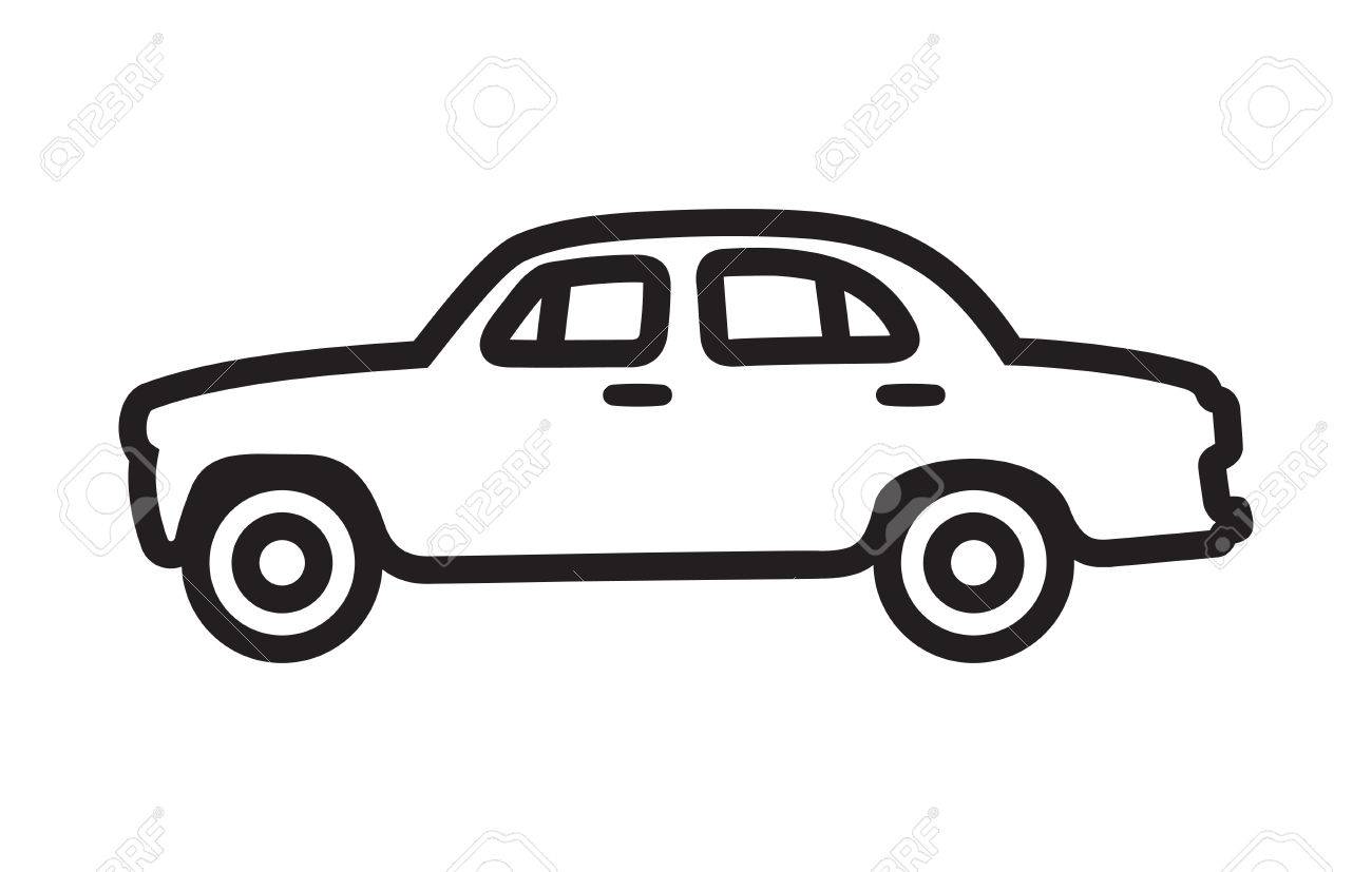 1300x827 Instructive Car Outline Side View Vector Image Of Objects Tumdee