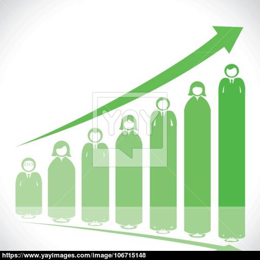 512x512 Green Business People Stock Market Graph Vector