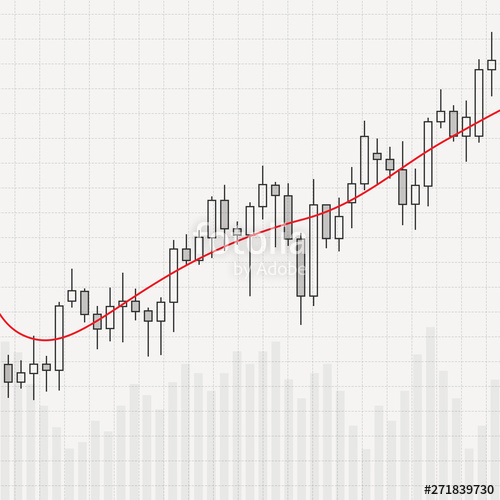 500x500 Financial Stock Market Graph Vector Illustration Candlestick