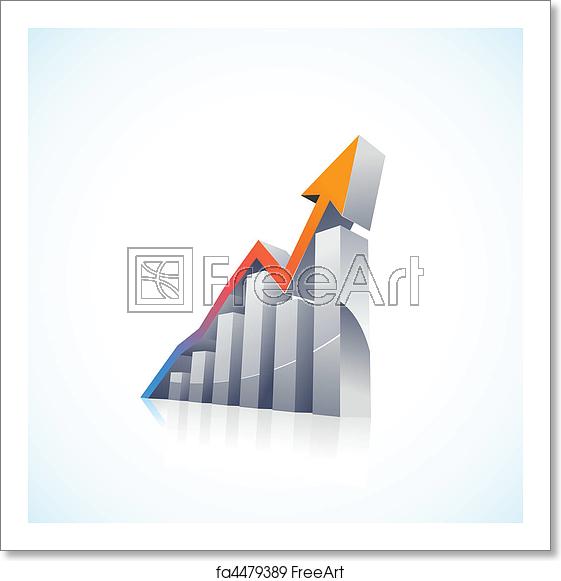 561x581 Free Art Print Of Vector Stock Market Bar Graph Vector