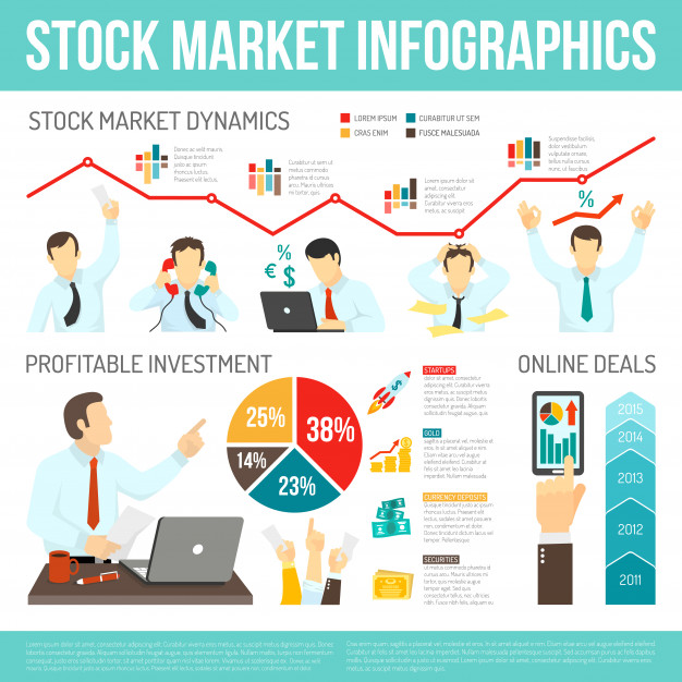 626x626 Stock Market Infographics Vector Free Download