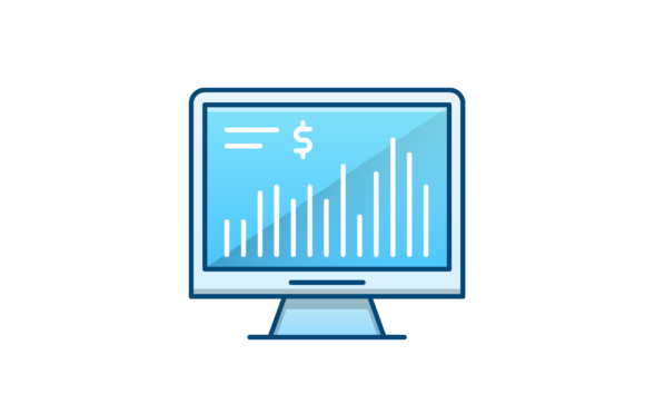 580x372 Stock Market Vector Icon Graphic