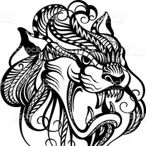 300x300 Stock Vector Tattoo Tribal Dragon Tribal Tattoos Art Tribal Tattoo