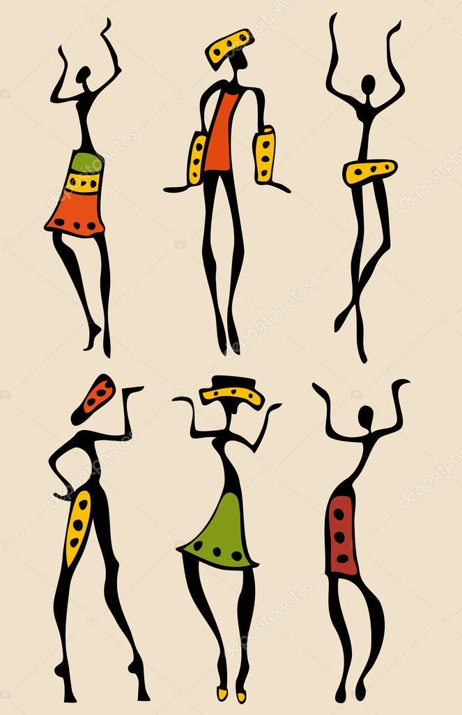 663x1024 Download Royalty Free Figures Of African Dancers Vector