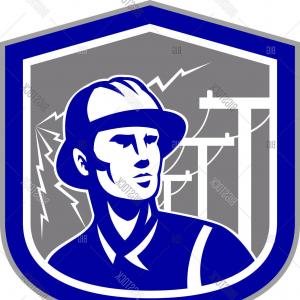 300x300 Lineman Skull Dxf Vector Art Digital Boozeworthy