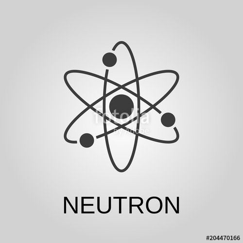 500x500 Neutron Icon Neutron Symbol Flat Design Stock