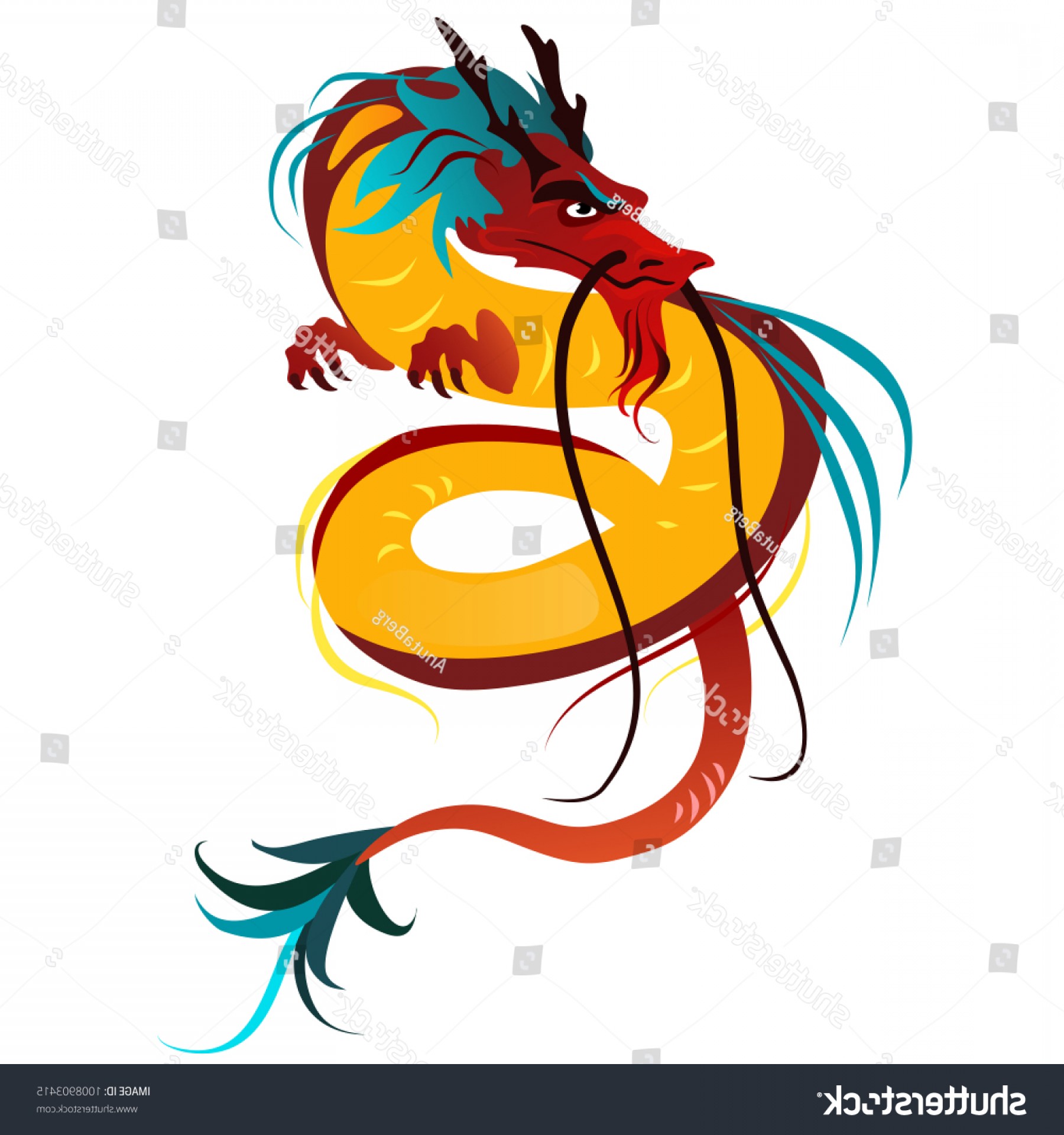1800x1920 Traditional Chinese Dragon Stock Vector Art Studiogrfx