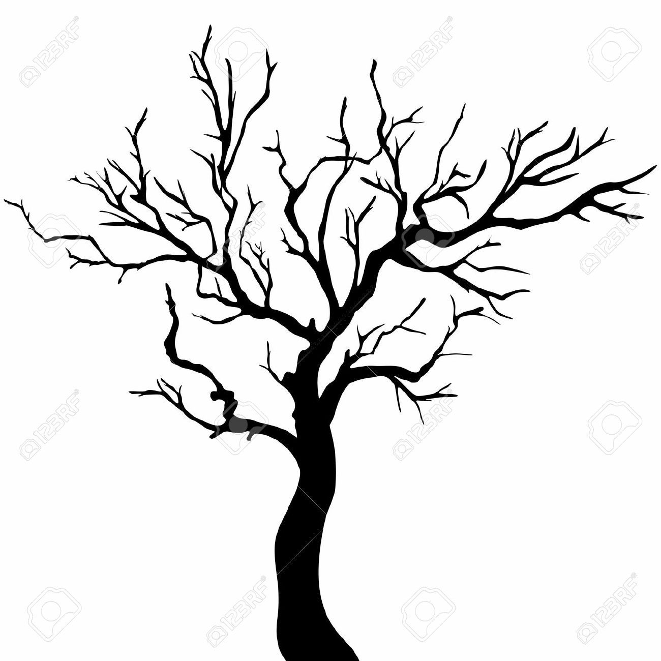 1300x1300 Tree Without Leaves Stock Vector Illustration Of Graphic