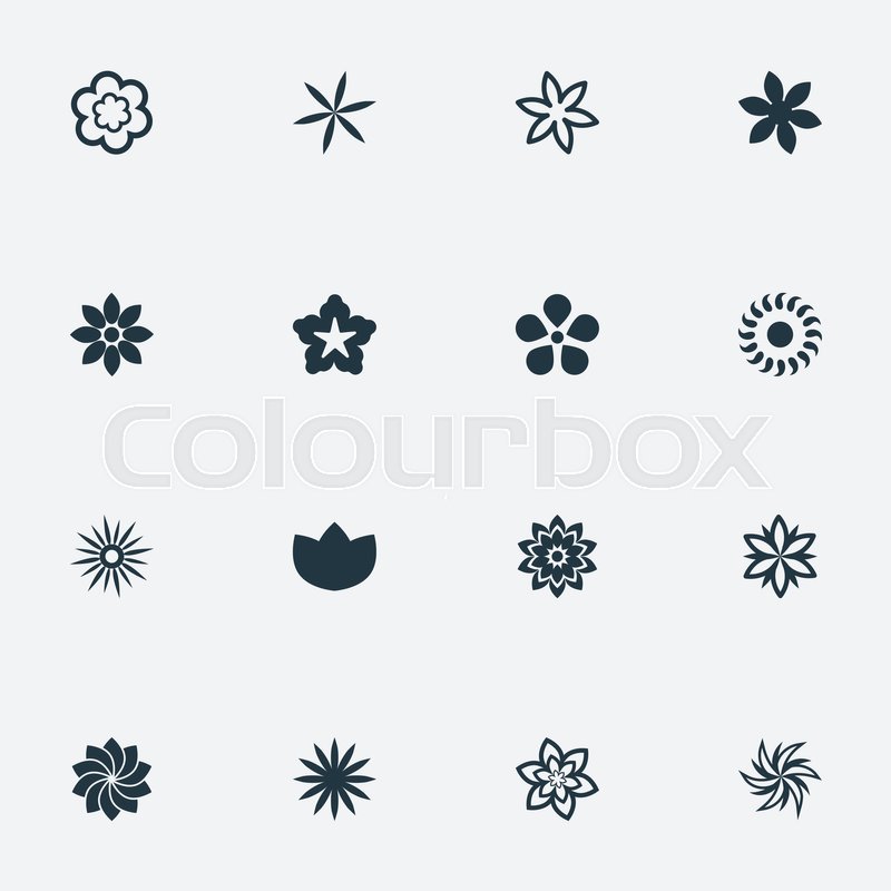 800x800 Vector Illustration Set Of Simple Stock Vector Colourbox