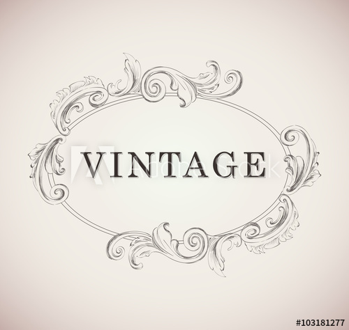 500x474 Vintage Frame Template Vector Illustration Template