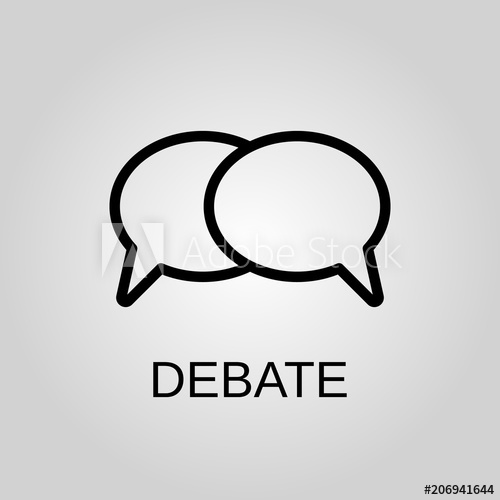 500x500 Debate Icon Debate Symbol Flat Design Stock