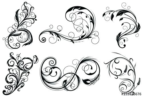 500x340 Free Vector Swirls And Flowers