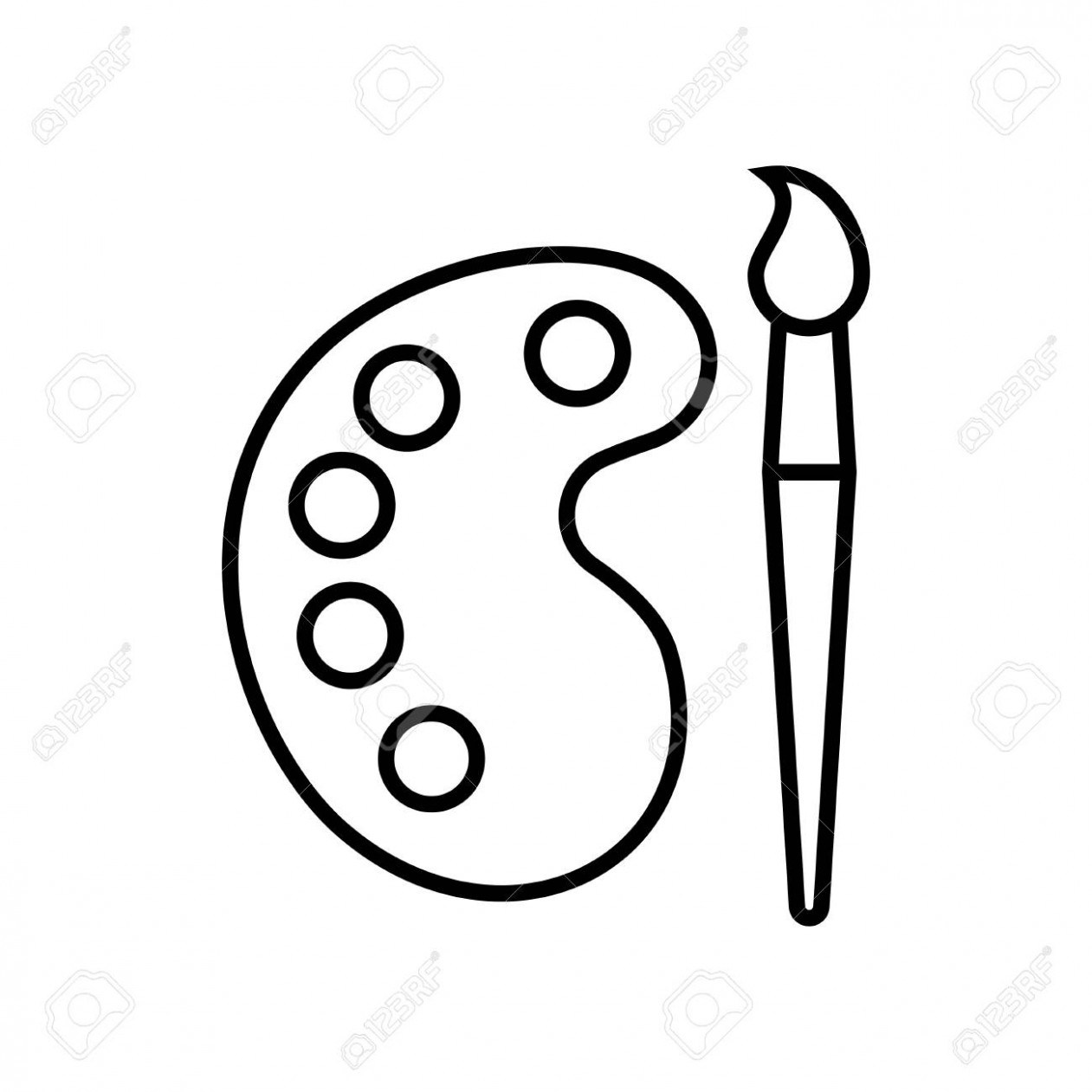 Drawing Painting Tools Drawing Painting Tools Stock Vector 1261x1261 Drawing Painting Tools Drawing Painting Tools Stock Vector