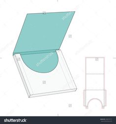 236x251 Two Section Folder Stock Vector Illustration
