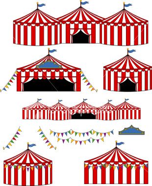 310x380 Vector Illustrations Of Bigtopcarnival Circus Tents Tents Are