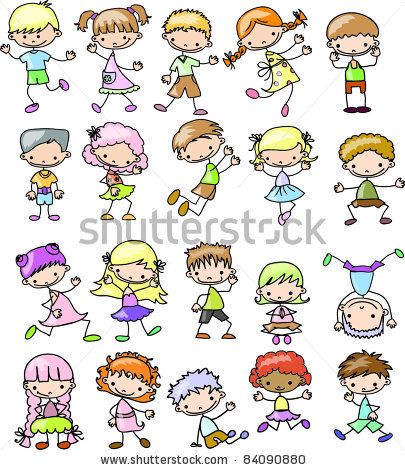 405x470 Stock Vector Cartoon Drawings Of Children Draw People