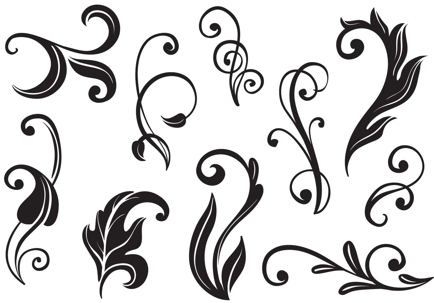 1400x980 Elegant Flourish Free Vector Art
