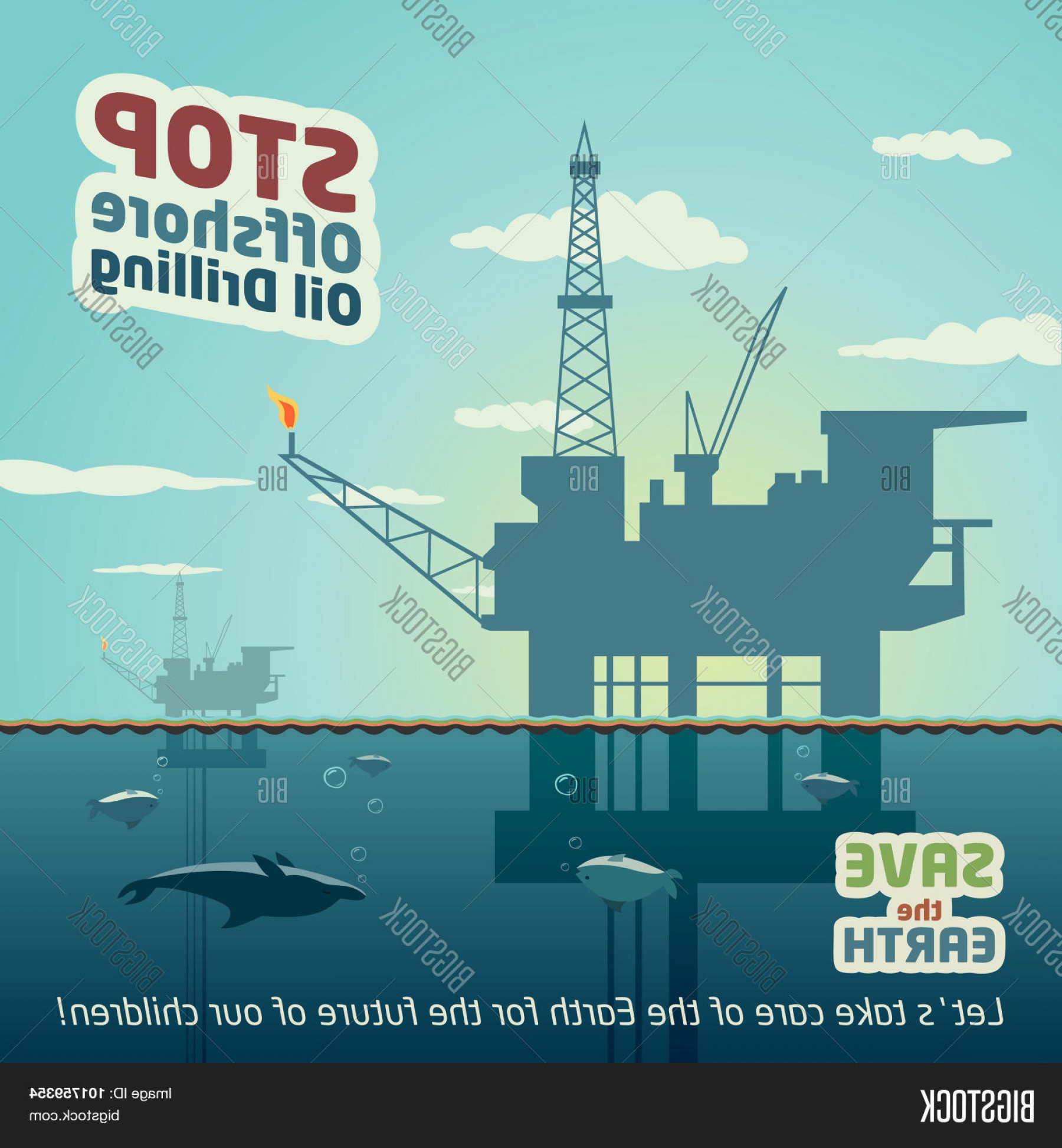 1800x1944 Stock Vector Stop Offshore Oil Drilling Soidergi