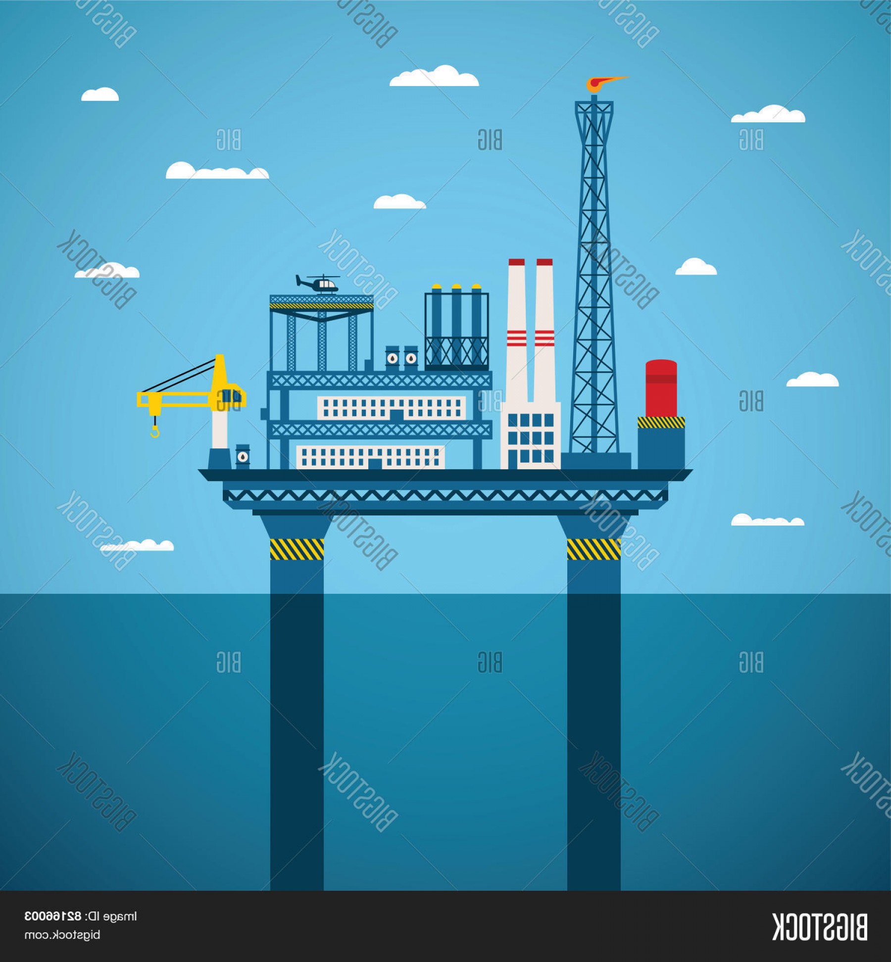 1800x1944 Stock Vector Vector Concept Of Oil And Gas Offshore Industry