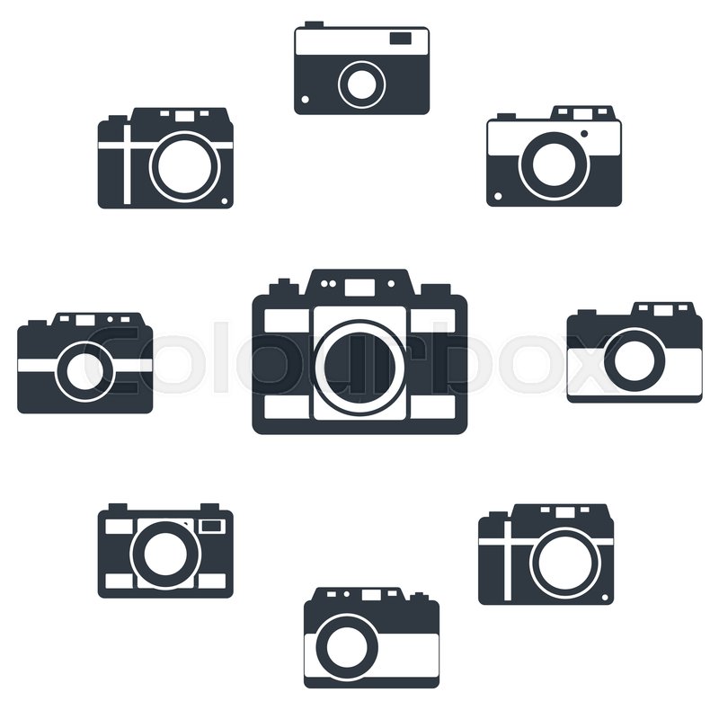 800x800 Photo Camera Icon Set For Web Sites Stock Vector Colourbox